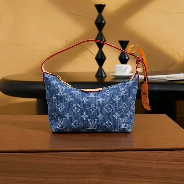 LV Hills denim lunch box bag