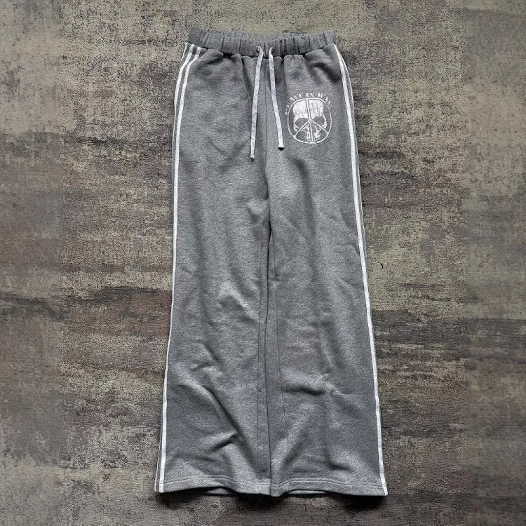 Striped patchwork casual pants